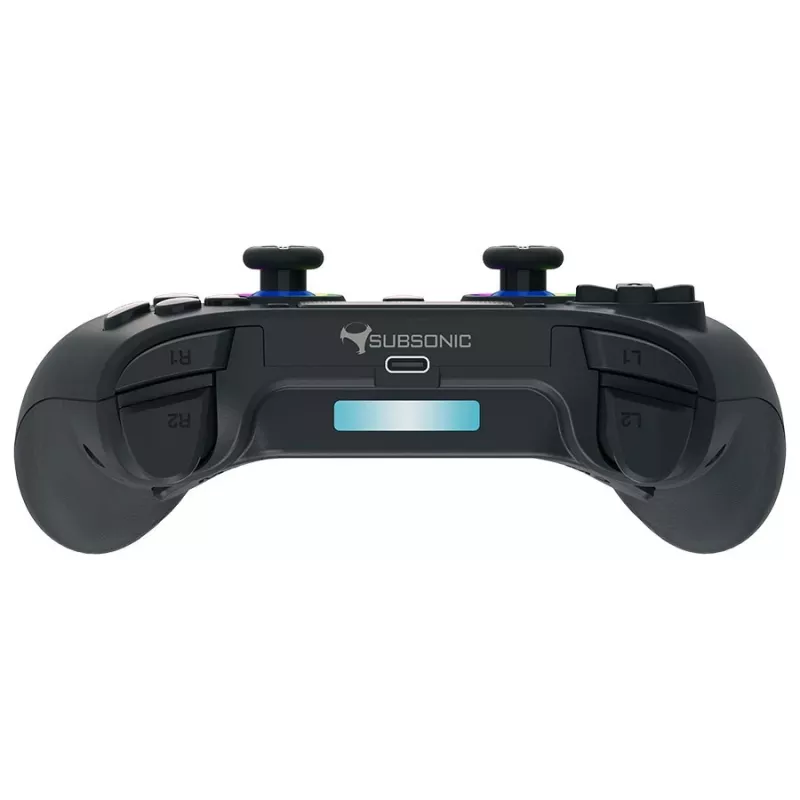 Gamepad Subsonic PS5 draadloze LED-controller zwart D-pad Home Opties Delen