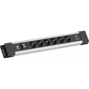 Stekkerdoos Bachmann CONNECTUS BM005920 — 6x CEE7-stopcontacten, 1x USB-A 22W, 2,0 m kabel