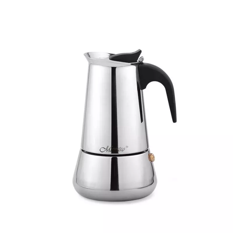 Mokapot Maestro MR-1660 0,2 L RVS espressomaker, 4 kopjes, zwart handgreep