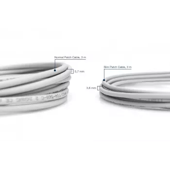 Netwerkkabel Digitus CAT 6 U/FTP slanke patchkabel RJ-45 Cat6 1 m grijs