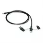 ROLINE USB 2.0-kabel Type-C ST/ST met datablokkeringsadapters A en C - kabel - digitaal/data
