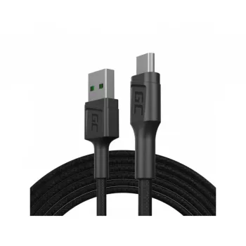USB 2.0-kabel Green Cell KABGC20 — USB A naar Micro-USB B, 1,2 m, zwart
