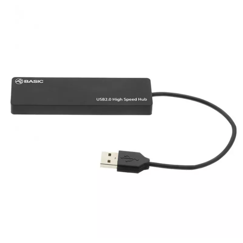 USB-hub Tellur Basic 4-poorts USB 2.0 — zwart, 4x USB-A-aansluitingen