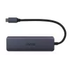 UNITEK uHUB Q4 USB-hub Type-C 5000 Mbit/s grijs