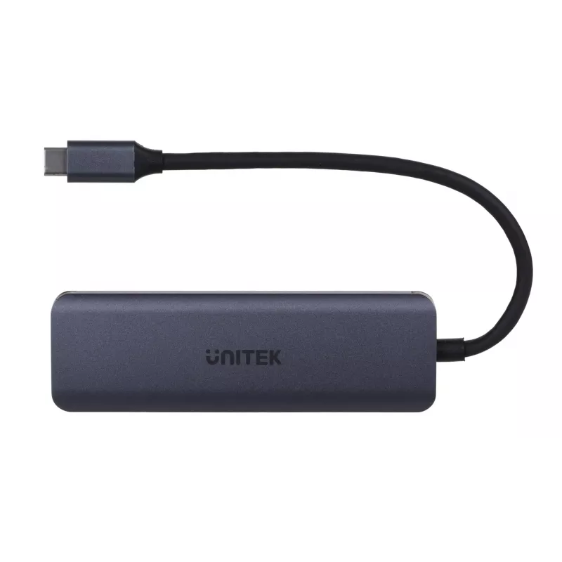 UNITEK uHUB Q4 USB-hub Type-C 5000 Mbit/s grijs