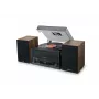 Home-audio midi-systeem muse MT-120 MB — 20 W RMS, 2-weg luidspreker, AC 100–240 V 50/60 Hz, zwart/transparant/hout