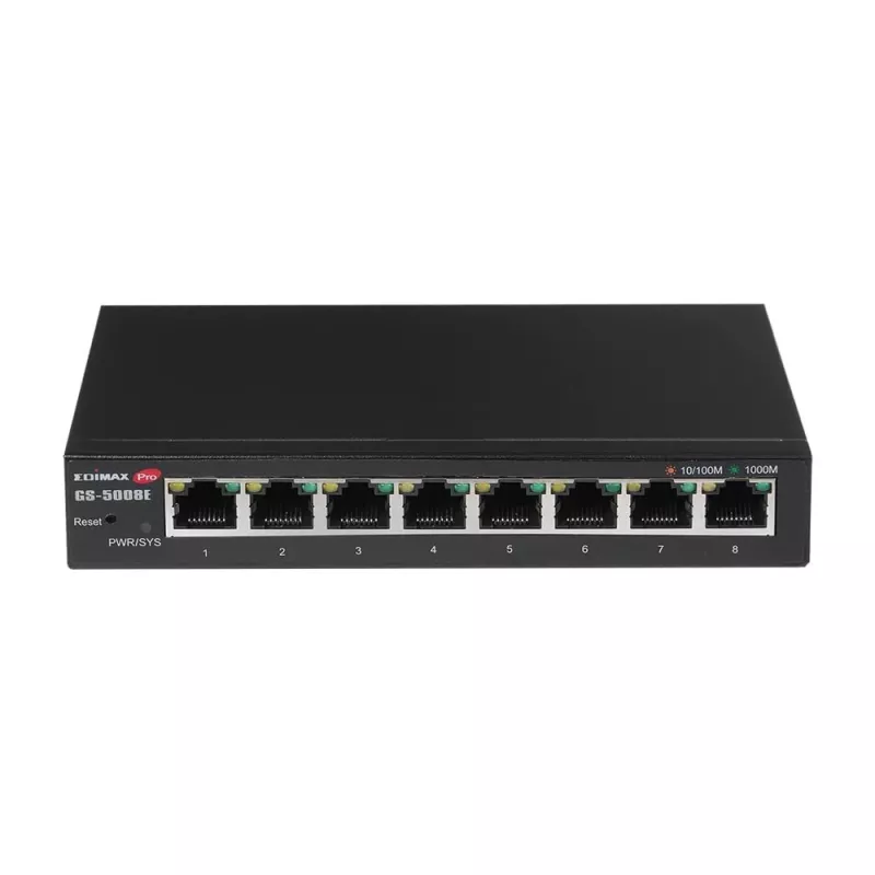 Edimax GS-5008E netwerkswitch Managed Gigabit Ethernet (10/100/1000) Zwart