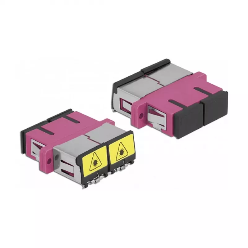 Glasvezelkoppeling DeLOCK 86896 SC duplex bus naar SC duplex bus multimode violet