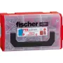 Fischer FIXtainer -DUOPOWER kort / lang - pluggen - lichtgrijs / rood - 210 stuks