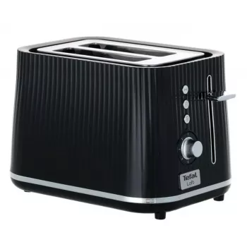 Broodrooster Tefal Loft 2S TT761838 — 2 sneetjes, 7 bruiningsstanden, ontdooien/opwarmen, uitneembare kruimellade, zwart