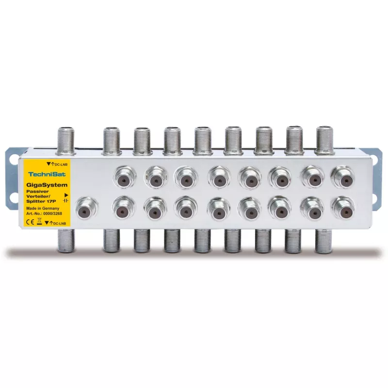 Passieve splitter TECHNISAT 17/P zilver – passieve signaalsplitter voor tv/sat-verdeling