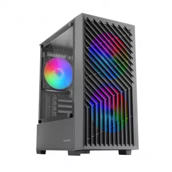 PC-behuizing TACENS Mars Gaming MC-VORTEX mini tower Mini-ITX/Micro-ATX tempered glass zwart, 3x120mm, 27,3 cm GPU, 162 mm CPU-koeler