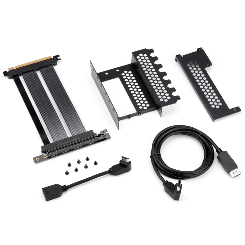 CableMod verticale PCI-e-beugel, PCI-e 4.0 Edition, HDMI + DisplayPort, zwart
