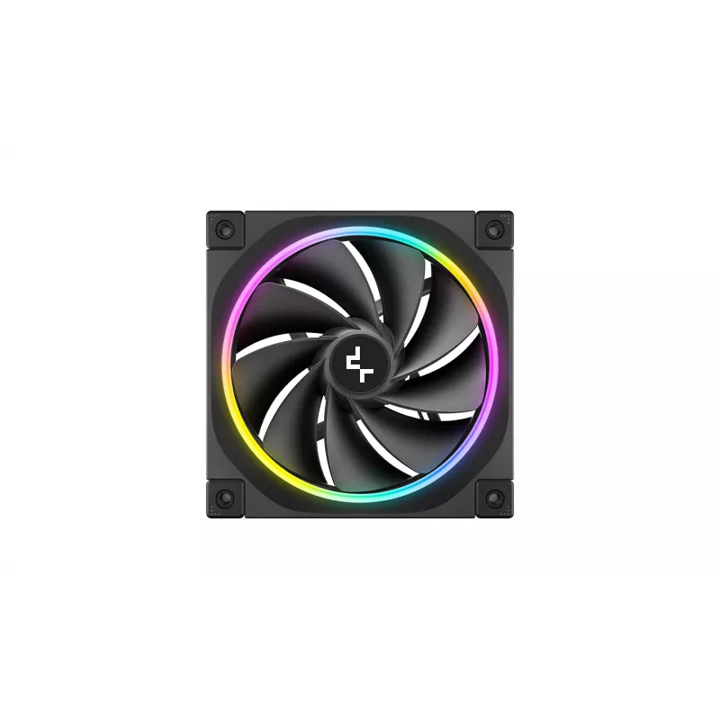 DeepCool FL12R 3-in-1 120 mm behuizingsventilatoren (3 stuks), Reverse, 4-pins PWM, 500-2150 tpm, FDB, zwart