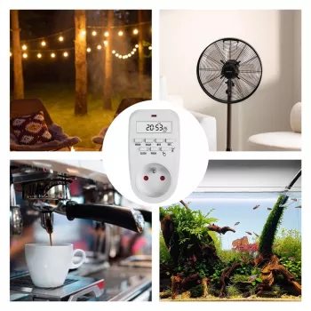 Digitale tijdschakelklok GreenBlue GB362 — programmeerbare tijdschakelklok voor elektrische apparaten, model GB362