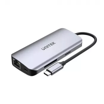 USB-C hub Unitek D1122A01 met 2x HDMI 4K en 100W Power Delivery