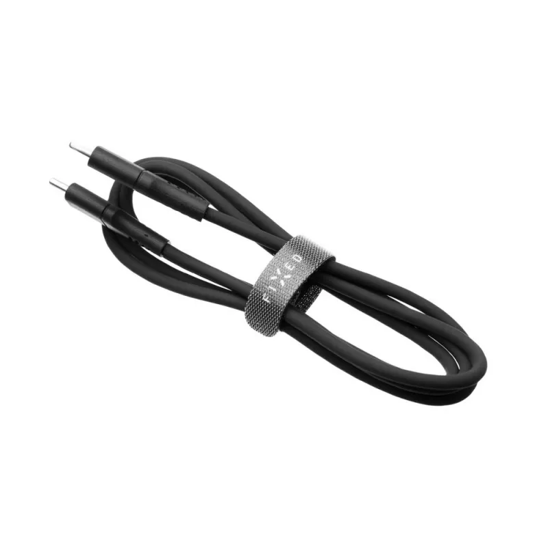 USB-C naar USB-C kabel FIXED FIXDLS-CC12-BK, 1,2 m, 60 W stroom en data