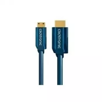 Mini-HDMI+-adapterkabel met Ethernet (HDMI A/HDMI Mini C) – 2,0 m high-speed-adapter HDMI naar Mini-HDMI