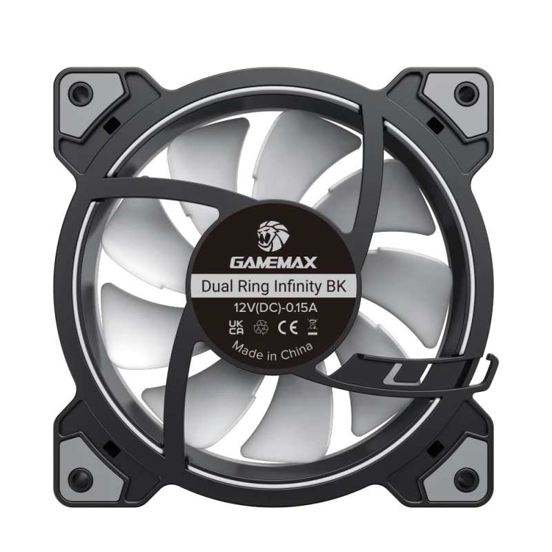 Gamemax | behuizingsventilator | DUAL RING INFINITY | zwart