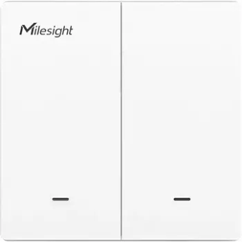 Wandschakelaar Milesight WS502-868M-3W-W11-EU LoRaWAN 3-draads 2-toetsen voor lichtbesturing