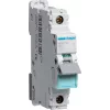Hager NBN110. Nominale stroom: 10 A. Type: B-karakteristiek, aantal modules (max): 1 module(s). Breedte: 17,5 mm, diepte: 70 mm, hoogte: 83 mm (NBN110)