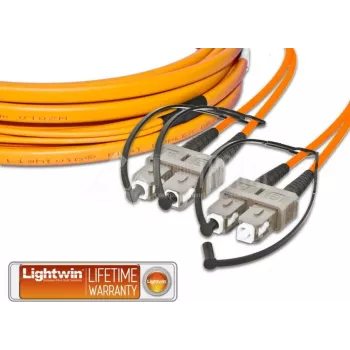 Lightwin hoogwaardige platte duplex LWL-patchkabel, MM OM2, SC - SC LWL-patchkabel (LDP-50 SC-SC 10.0 FD)