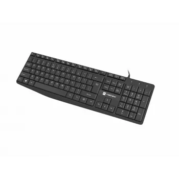 Bedrade full-size toetsenbord NATEC NAUTILUS NKL-1950 — USB, QWERTY US International, 105 toetsen, zwart