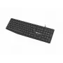 Bedrade full-size toetsenbord NATEC NAUTILUS NKL-1950 — USB, QWERTY US International, 105 toetsen, zwart