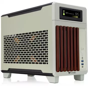 Mini-behuizing THERMALTAKE TR100 WS matcha groen, compact ontwerp, ondersteuning voor mini-ITX/microATX