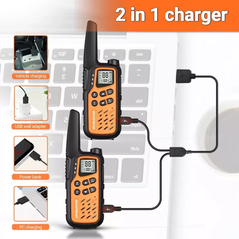 Walkietalkie Baofeng BF-T25E oranje, 2 stuks