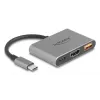 DeLOCK 61071 videokabel-adapter 0,1 m USB Type-C USB Type-C USB Type-A HDMI grijs