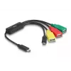 DeLOCK 4-poorts USB 2.0 kabel-hub USB Type-C naar 3 x USB-A bus + 1 x USB-C stekker