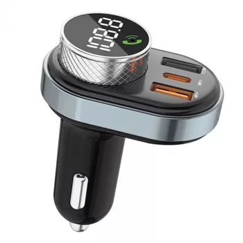 Handsfree Awei C-843 Bluetooth 5.0 met FM-transmitter, USB- en USB-C-aansluitingen
