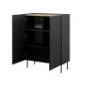 Rek cama meble ONDA 2D2SZ boekenkast 98×45×127 cm zwart