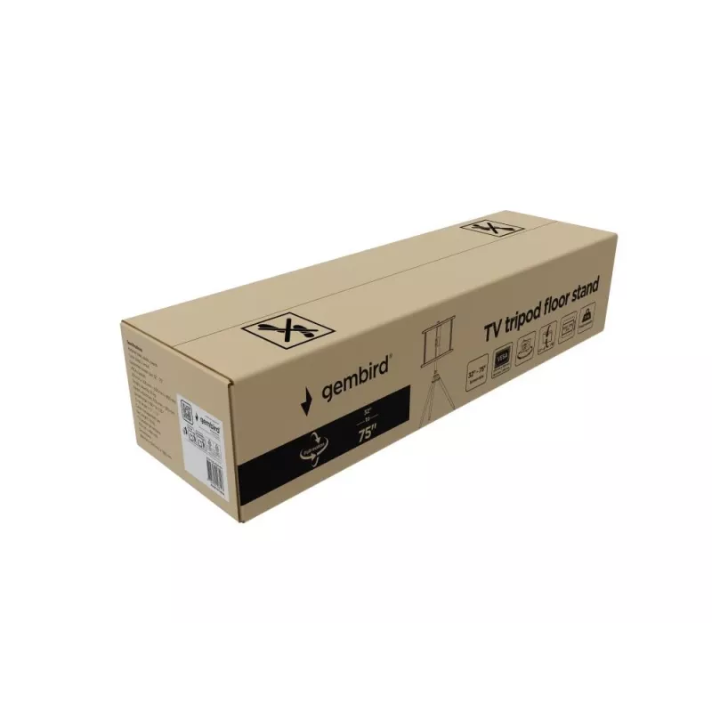 TV-standaard Gembird TVS-75ST-01 zwart hout
