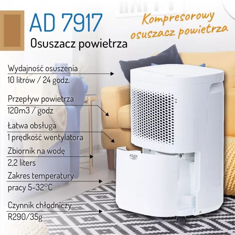 Adler AD 7917 compressor-luchtontvochtiger