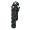 Stroomverlenging Esperanza ELK214K 1.5 m kabel 5 Type E-stopcontacten binnen zwart