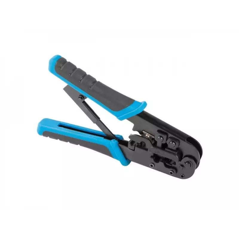 Krimptang LANBERG NT-0201 voor RJ-45-stekkers, 180 mm, 315 g, zwart/blauw