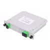 Optische PLC-splitter 1:2 SC/APC slot-type, Extralink, zwart ABS