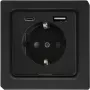 Eltako stopcontact antraciet mat DSS55E+USBA+C-am (30055900)