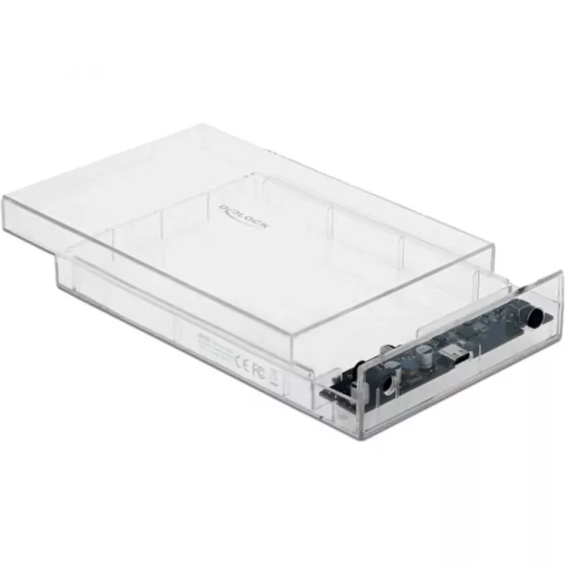 HDD/SSD-behuizing DeLOCK 42623 transparant 2,5/3,5 inch