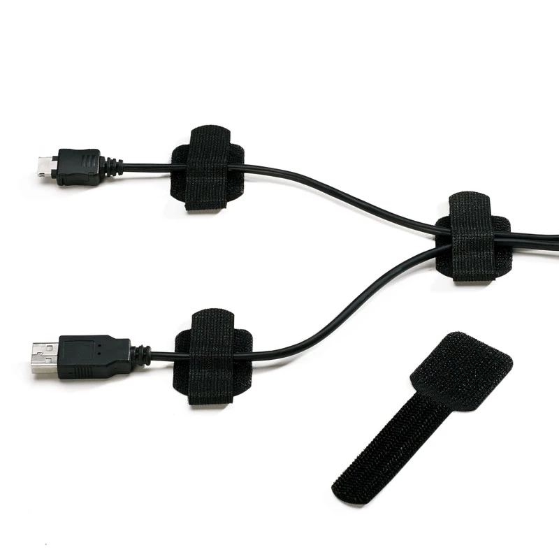 LABEL THE CABLE PRO wand-klittenbandkabelhouder, set met 50 stuks - zwart
