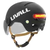 Livall L23 helm zwart 54-58cm met LED/SOS-beschermvizier