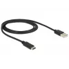 USB-kabel DeLOCK 83600 USB 2.0 1m USB-C USB-A zwart