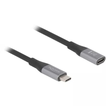 DeLOCK USB-kabel USB4 Gen 2x2 2m USB-C zwart grijs 81202