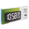 GreenBlue GB214 grote digitale wandklok met temperatuursensor en datum, 37x17 cm LCD, wandmontage of vrijstaand, adapter- en batterijvoeding