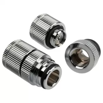 Waterafvoer G1/4 inch buitendraad – BitsPower Touchaqua, 2-pack, zilver