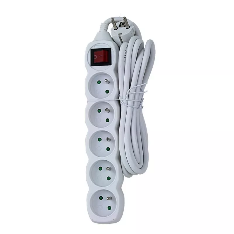 Esperanza ELK215W stroomverdeler 3 m 5 AC-stopcontact(en) binnen wit