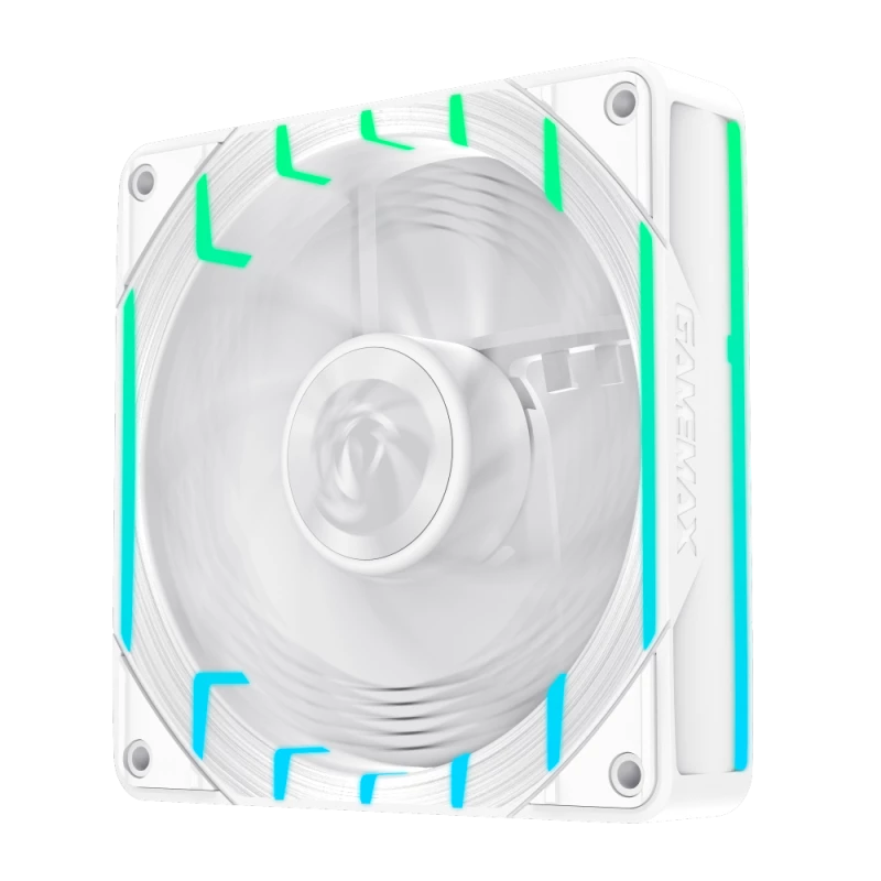 GAMEMAX TORNADO T12 ARGB-RW 120mm witte reverse-blade behuizingsventilator