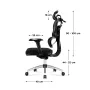 Bureaustoel mark adler Expert 4.9 model 5701-65776 — mesh, verstelbare hoofdsteun, lendensteun, zithoogte 44–52 cm, max. belasting 150 kg